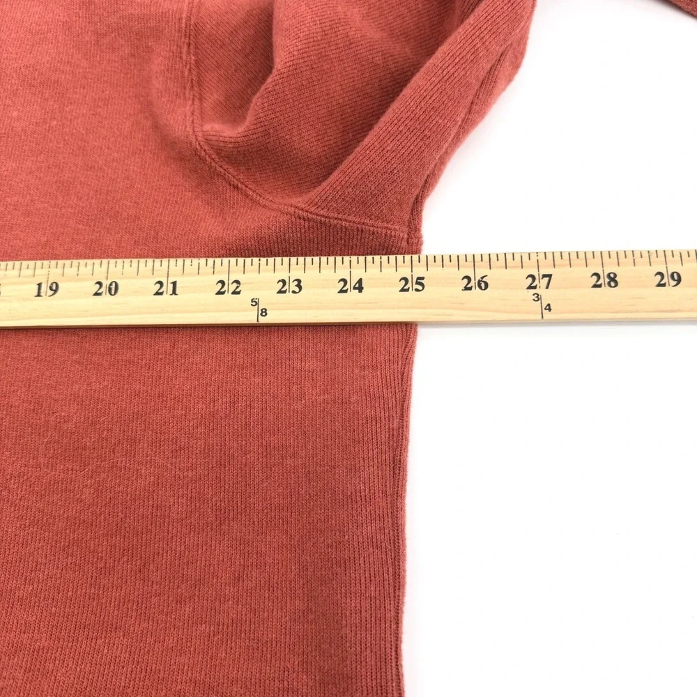 Vintage Polo Ralph Lauren Sweater Men XL Orange V-Neck Cotton Knit Pullover Pony